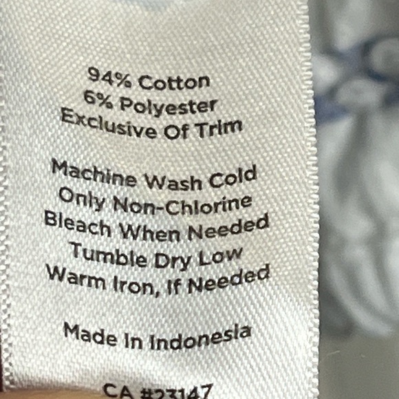 Talbot Women’s Blue/White striped top with drawstrings - Size Large - Picture 3 of 5